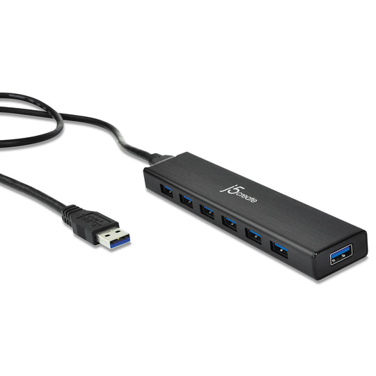 J5Create USB 3.0 7-Port Hub With AC Power Adapter Black – Robinsons  Singapore