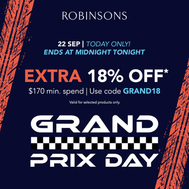 Race into Robinsons: Grand Prix Day Offers You Can’t Miss – Today Only!