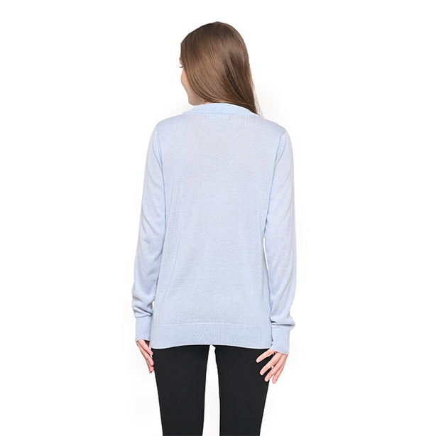 Ladies Round Neck Cabled - Top Sweater