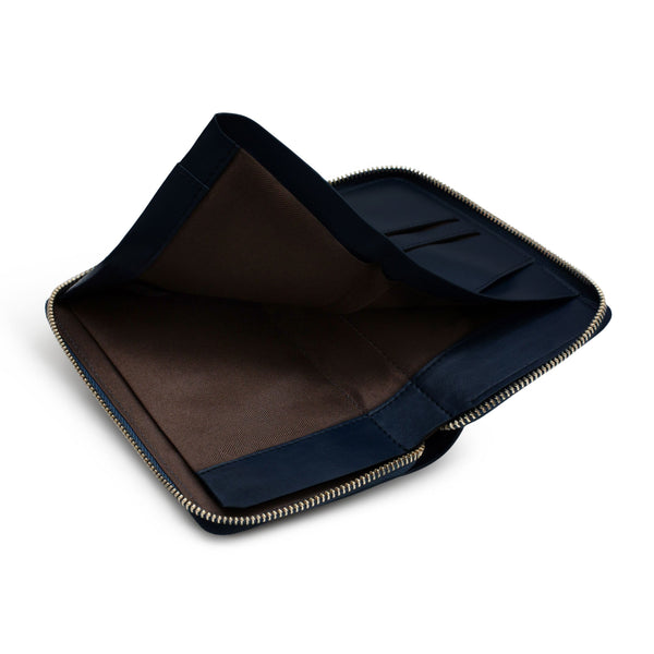 X Nihilo Cameron Leather Travel Wallet Navy