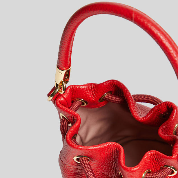 Marc Jacobs The Leather Micro Bucket Bag True Red RS-H657L01RE22