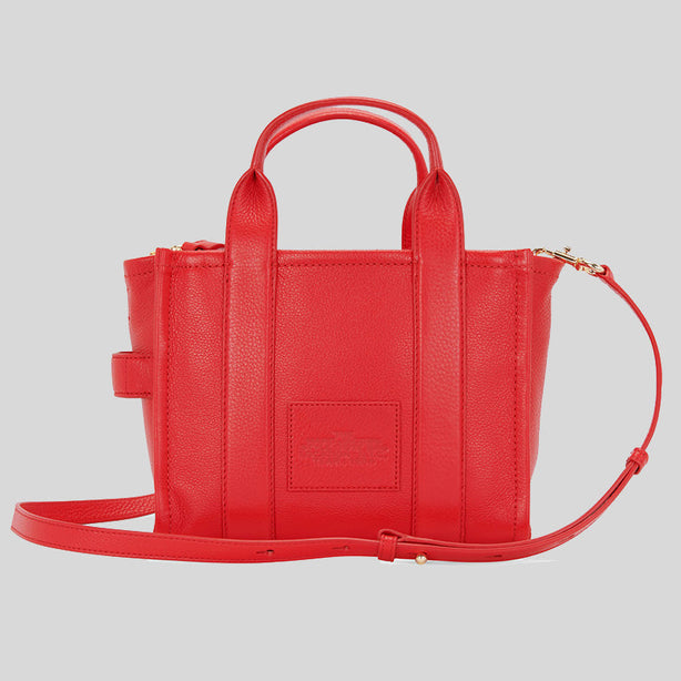 Marc Jacobs Leather The Tote Mini Traveler Tote Bag True Red RS-H009L01SP21