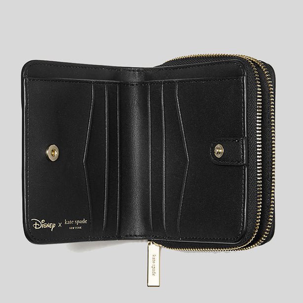 Kate spade black zip best sale around wallet