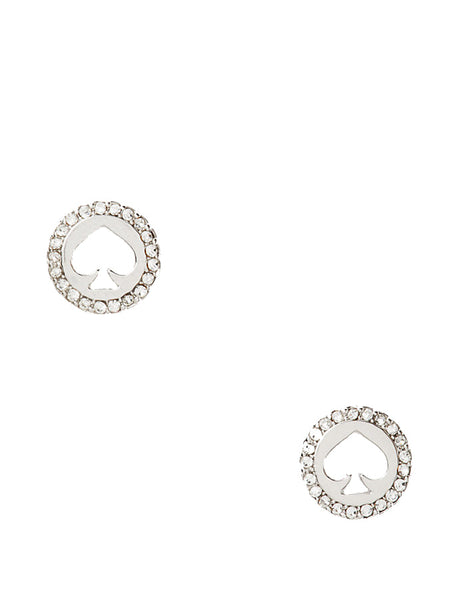 Kate Spade Spot The Spade Pave Halo Spade Studs Silver RS-o0ru2605