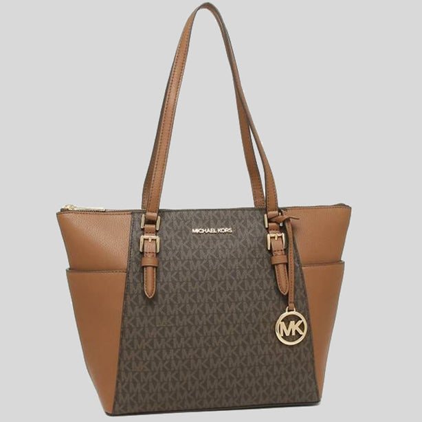 Michael Kors Charlotte Tote In Signature Canvas Brown RS-35T0GCFT3B