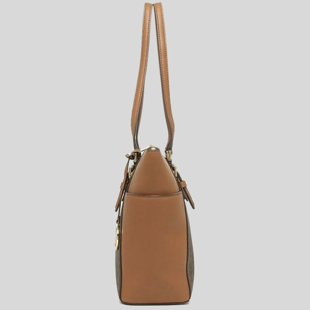 Michael Kors Charlotte Tote In Signature Canvas Brown RS-35T0GCFT3B