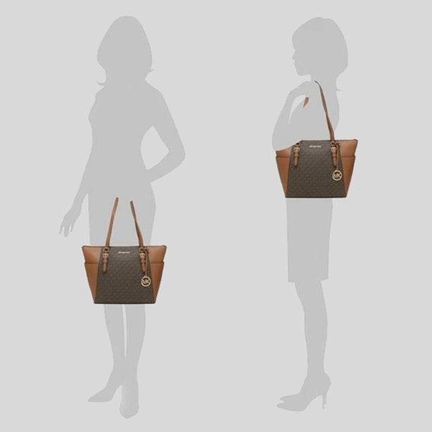 Michael Kors Charlotte Tote In Signature Canvas Brown RS-35T0GCFT3B