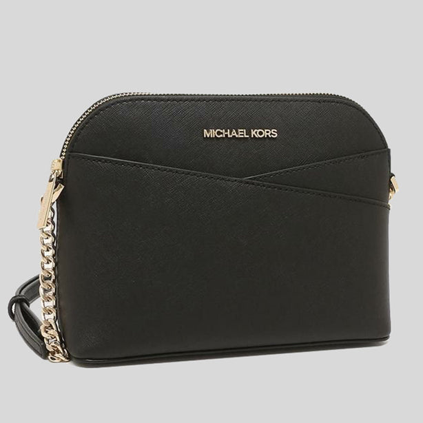 Michael Kors Jet Set Travel MD Dome Crossbody Bag Black RS