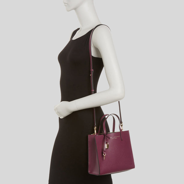 Marc Jacobs Mini Grind Coated Leather Tote Pomegranate RS-M0015685