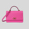 Salvatore Ferragamo Calf Leather Top Handle Crossbody Bag Hot Pink RS-0750045