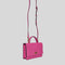 Salvatore Ferragamo Calf Leather Top Handle Crossbody Bag Hot Pink RS-0750045