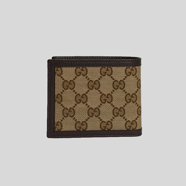 GUCCI Men's Signature Bifold Wallet Brown RS-260987