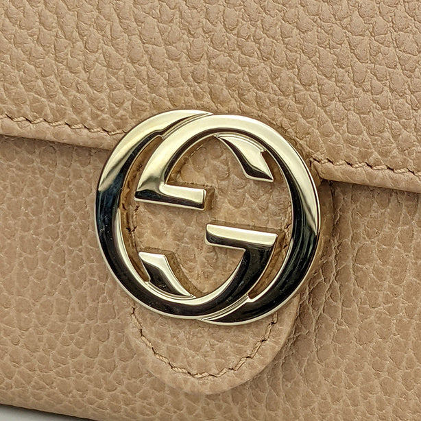 GUCCI Icon GG Interlocking Wallet Beige RS-615524