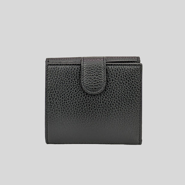 GUCCI Interlock GG Bifold Leather Wallet Black RS-615525