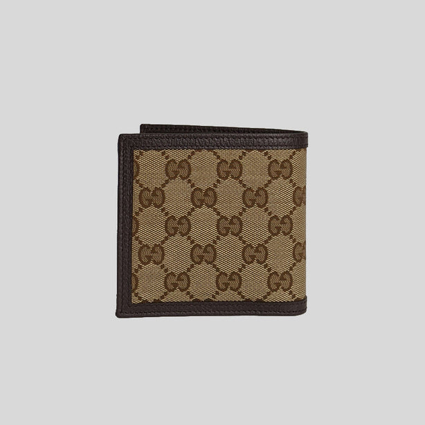 GUCCI Men's Signature Bifold Wallet With Coin Compartment RS-150413