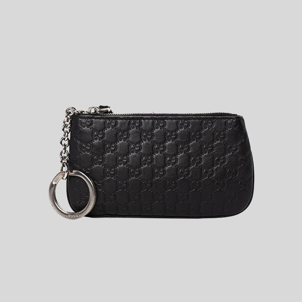 Gucci GG Microguccissima Pouch With Keyring Black RS-544476