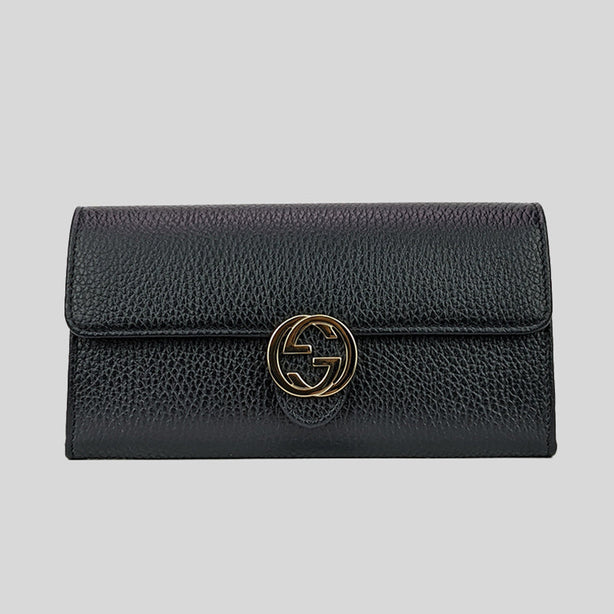 GUCCI Icon GG Interlocking Wallet Black RS-615524