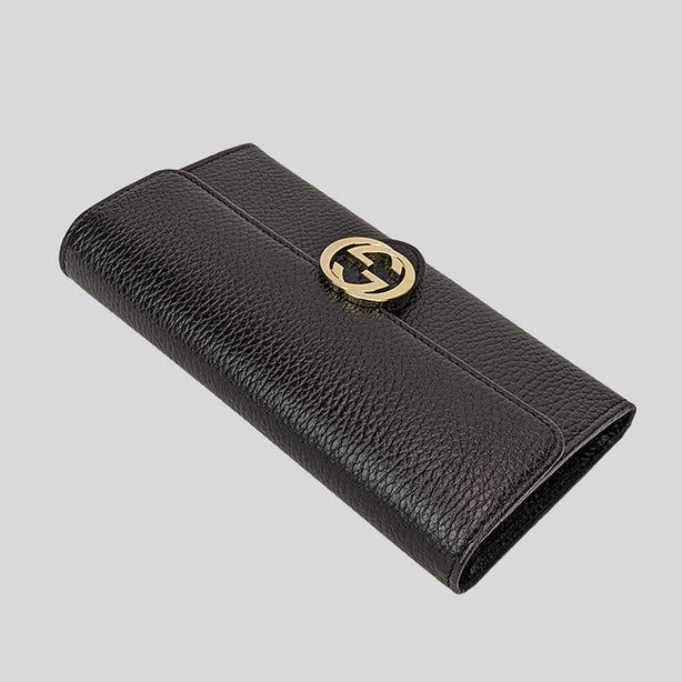 GUCCI Icon GG Interlocking Wallet Black RS-615524