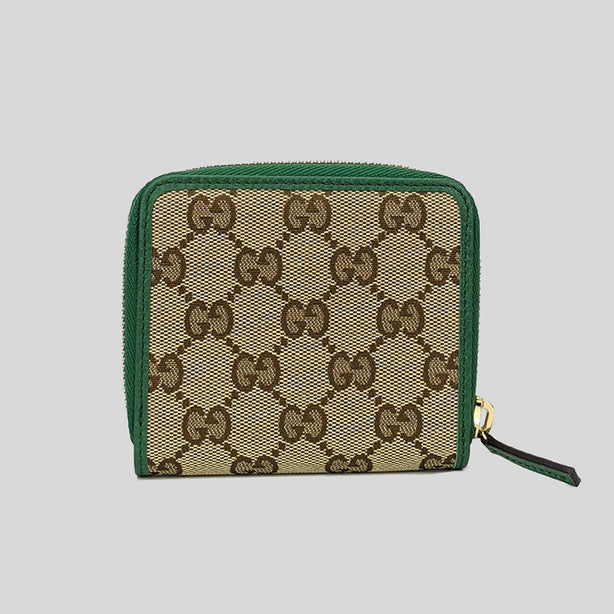 Gucci Women's Signature GG Small Bifold Wallet Green RS-346056