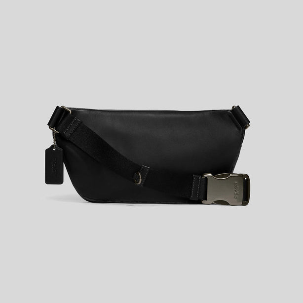 Coach Elias Belt Bag In Signature Canvas Charcoal RS-CJ506