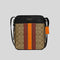 Coach Hudson Crossbody 21 In Signature Canvas With Varsity Stripe Khaki Terracotta Multi RS-CB907