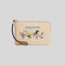 Coach X Peanuts Corner Zip Wristlet With Snoopy And Friends Motif Ivory Multi RS-CF213