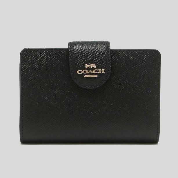 Coach Medium Corner Zip Wallet Black RS-6390