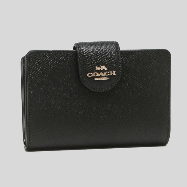 Coach Medium Corner Zip Wallet Black RS-6390