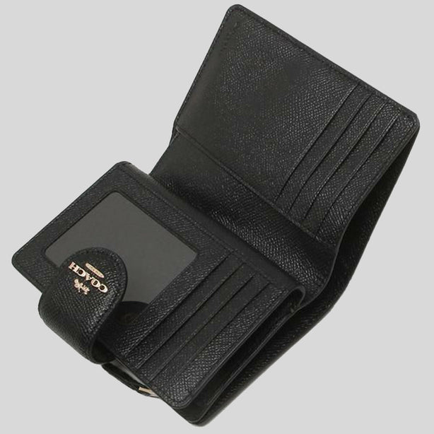 Coach Medium Corner Zip Wallet Black RS-6390