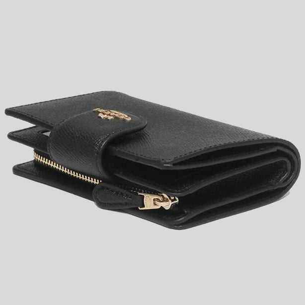 Coach Medium Corner Zip Wallet Black RS-6390