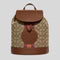 Coach Dempsey Drawstring Backpack In Signature Jacquard With Stripe And Coach Patch Khaki Saddle RS-CE601