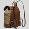 Coach Dempsey Drawstring Backpack In Signature Jacquard With Stripe And Coach Patch Khaki Saddle RS-CE601