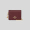 Coach Boxed Mini Wallet On A Chain Black Cherry RS-CF469