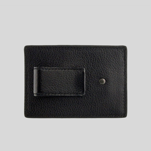 Coach Money Clip Card Case In Calf Leather Black RS-F75459