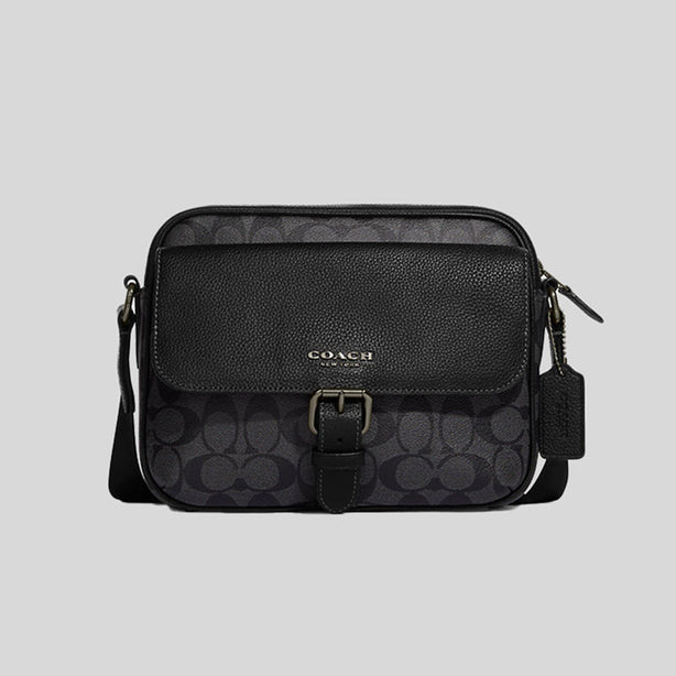 Coach Hudson Crossbody In Signature Canvas Black RS-CB846