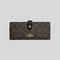 Coach Slim Wallet In Signature Canvas Brown Black RS-CH414