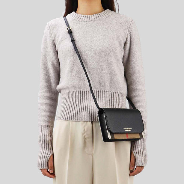 Burberry house check cheap crossbody clutch