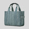 Marc Jacobs The Washed Monogram Denim Small Tote Bag Sun Faded Denim RS-2P3HTT011H02