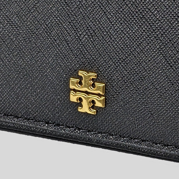 Tory Burch Emerson Top Handle Women's Saffiano Leather Crossbody Bag (Black)