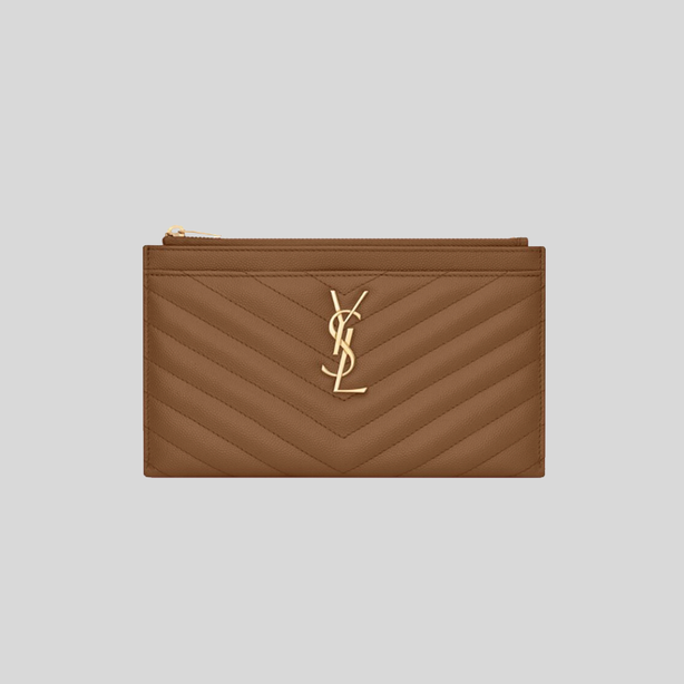 Yves Saint Laurent, Bags, Ysl Cassandre Matelass Small Zipped Pouch In  Grain De Poudre Embossed Leather