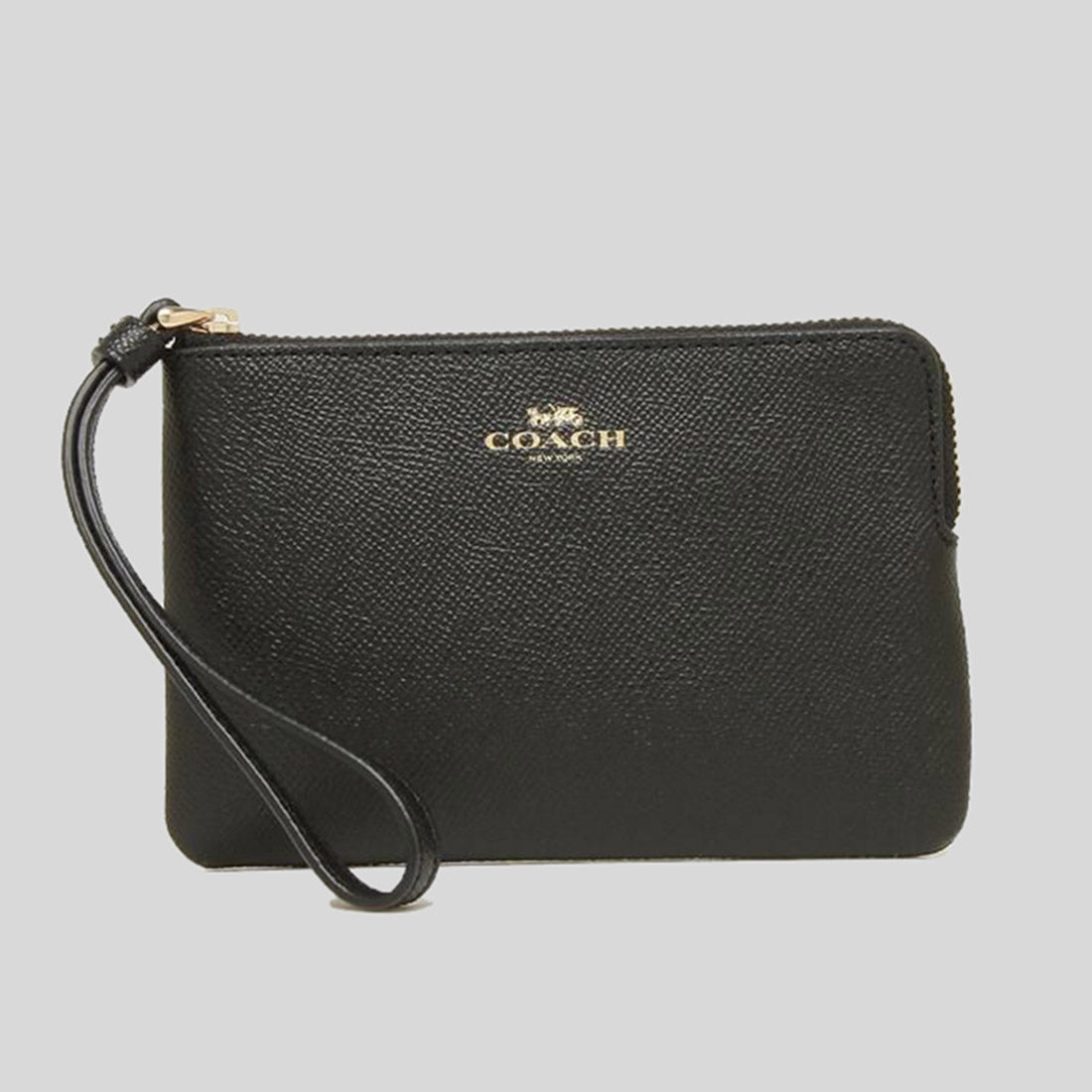 Coach Corner Zip Wristlet Black RS 58032 Robinsons Singapore