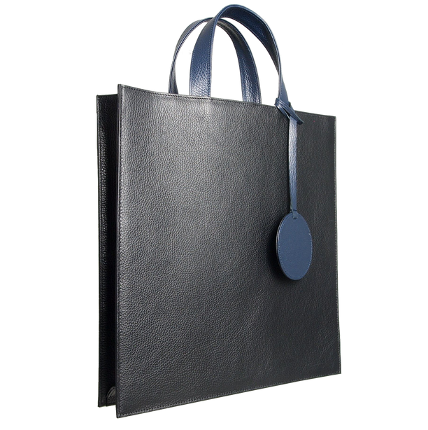 72 Smalldive Pebbled Leather Vertical Briefcase Tote