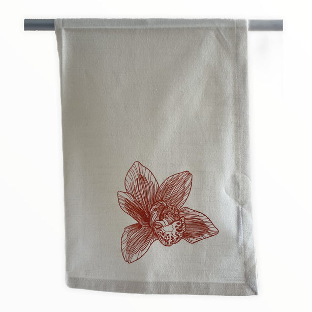 Orchid Kitchen Tea Towel