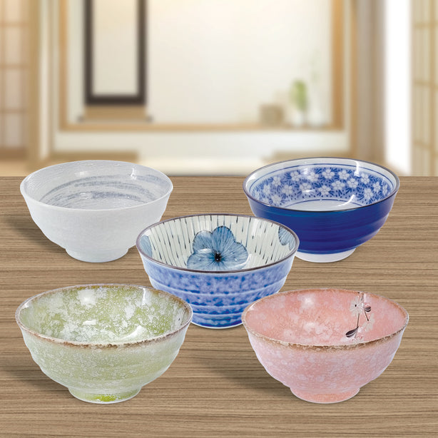 Tsuru Seasonal Japanese Tableware Collection 6.69 Inch Noodle Bowl, Sac097