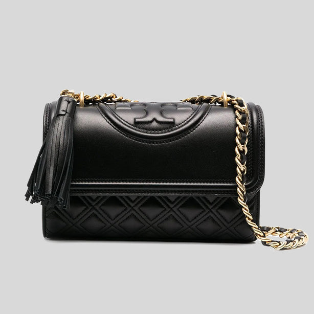 Tory Burch Small Fleming Convertible Shoulder Bag Black RS-75576