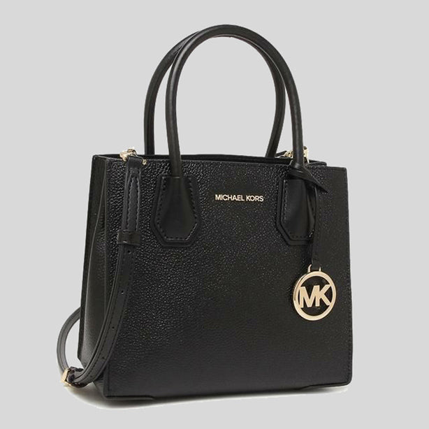 Michael Kors Mercer Medium Sherbet Leather Messenger Crossbody Bag