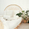 Floral Natural Rattan Queen Headboard