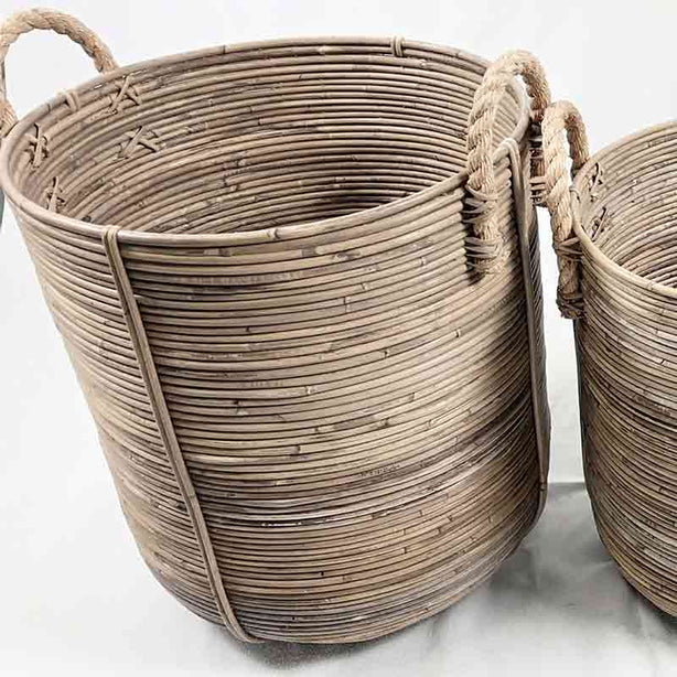 Cane Rattan Basket Holder (Large) - Natural