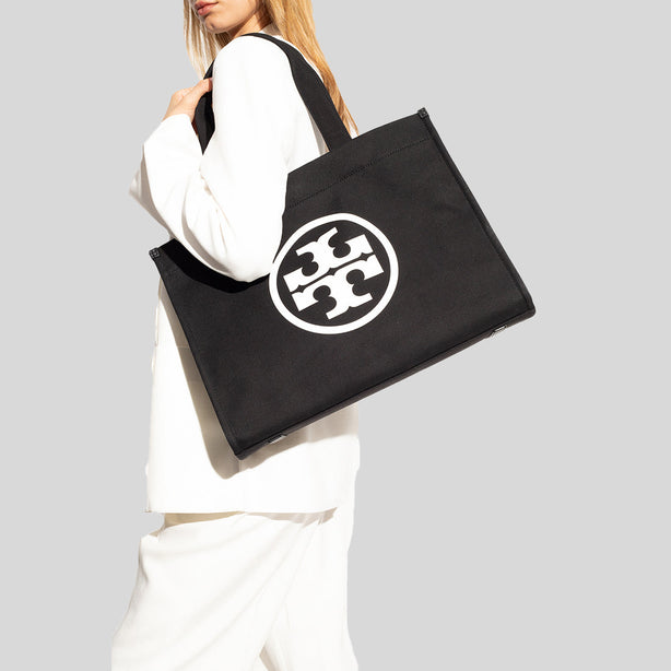 Tory Burch Ella Canvas Tote Black RS-148792