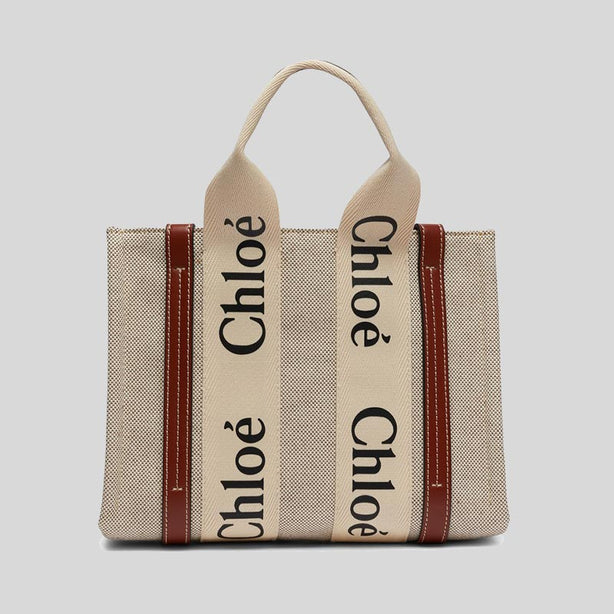 Chloe Small Woody Tote Bag White Brown RS CHC22AS397I2690U Robinsons Singapore